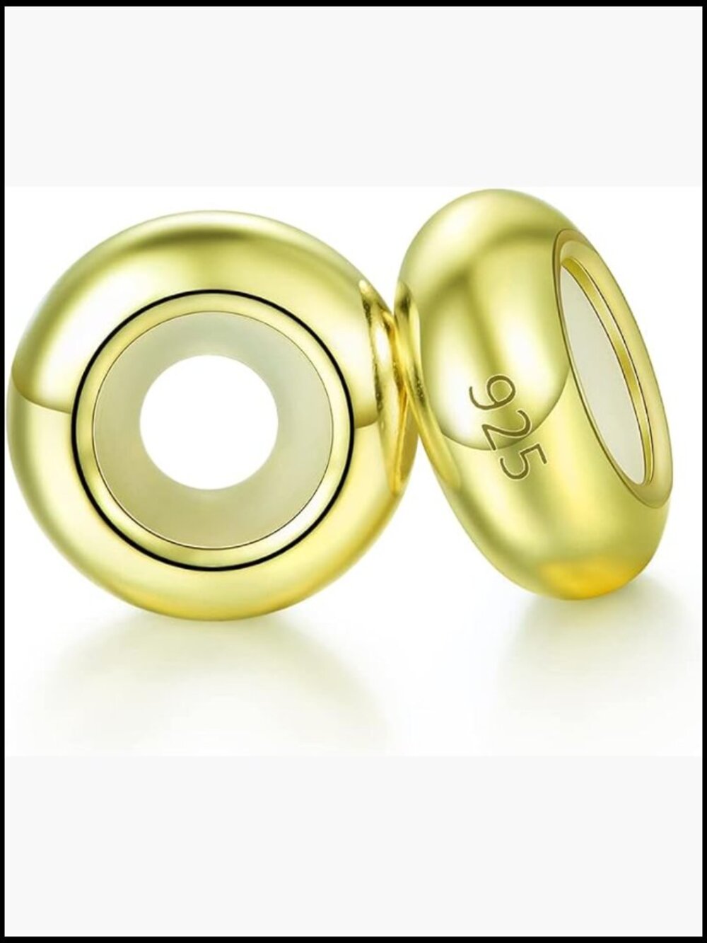 Sterling Silver Charm Stoppers for Snake Chain Bracelets 2PCS